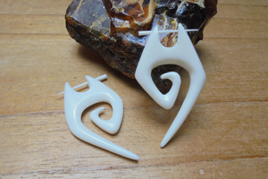 Bone <b>Dangle</b> <b>Earrings</b> – Eco Natural Carved Ethnic Accessories - Product Image 6