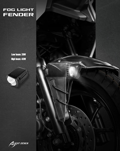 อุปกรณ์เสริมสปอตไลท์ LED 28W/43W ลำแสงสูง/ต่ำทนทานบังโคลนเลนส์2ชิ้นพอดีกับแรง1.0 & 2.0 mmbcu NAGA DRG Jet - Product Image 3