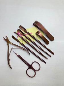 Ciseaux à ongles professionnels en or rose, repousse-cuticules en acier durable, repousse-cuticules personnalisé avec logo, coupe-ongles et pince à ongles pour manucure. - Product Image 5