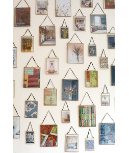 Luxurious Rectangular Metal Photo <b>Frames</b> <b>Wall</b> Hanging Art Decorate Handmade Brass Finish Digital Printing Vertical Display Decor - Product Image 1