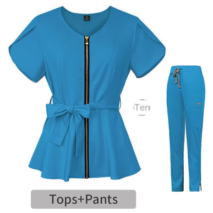 OEM Anti Wrinkle Washable Soft Fabric Nurse <b>Scrubs</b> Hospital Uniform Medical <b>Scrubs</b> Women Jogger <b>Scrubs</b> Sets - Product Image 3