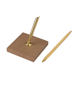 Awesome Brass Pen Holder Superior Office Desk Organizer Lowest Price Pen Stand Display for Home Office <b>Table</b> Use - Product Image 3