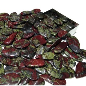 Cabochon de Jaspe Sang de Dragon Naturel Rouge Vert, Pierre Précieuse Lâche Lisse Polie pour la Fabrication de Bijoux, Vente en Gros - Product Image 5