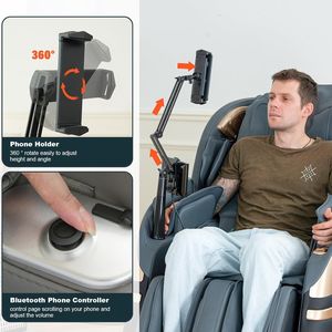 Fauteuil de massage Shiatsu 4D de luxe à gravité zéro, moderne, chauffant, pour le corps entier - Fauteuil inclinable électrique intelligent en cuir avec massage des pieds et musique - Product Image 4
