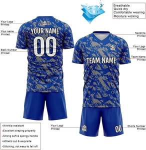 Uniforme de Fútbol de Último Diseño 100% Poliéster, Nuevo Estilo, Uniforme Profesional para Adultos, Calidad Premium, Color Personalizado, Secado Rápido - Product Image 3