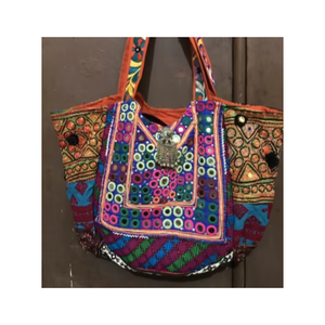 Sac fourre-tout Banjara fait main, style ethnique brodé bohème, sac à bandoulière pour femmes, usage quotidien - Product Image 1