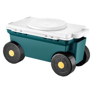 Carrello da Giardino 2 in 1 con Sedile e Maniglia, Capacità 103 kg, Leggero e Facile da Trasportare - Product Image 2