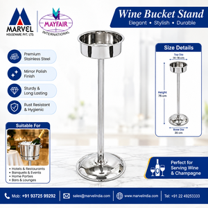 Seau à vin en acier inoxydable, support à champagne - Product Image 2