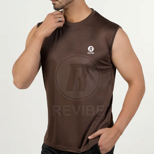 เสื้อยืดแขนกุดคุณภาพสูง บริการ OEM เสื้อยืดแขนกุด ออกแบบโลโก้ของคุณเอง เสื้อยืดแขนกุดสำหรับฤดูร้อน - Product Image 3