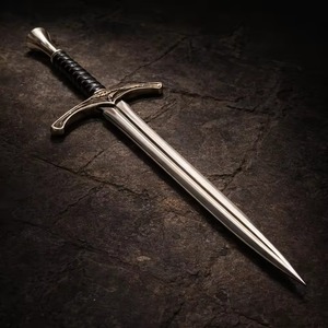Cuchillo Espada de Acero Damasco Hecho a Mano de Alta Calidad al por Mayor con Mango de Acero Inoxidable para Uso en Exteriores - Herramienta Multifuncional para Camping - Product Image 5