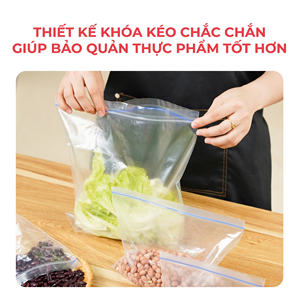 ถุงพลาสติกมีซิปทนอุณหภูมิสูงเข้าไมโครเวฟได้สำหรับเก็บอาหารในตู้เย็นจากเวียดนาม - Product Image 6