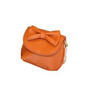 Bolsos de PU para Niñas, Lindos Bolsos de Mano Mini con Lazo y Perlas para Niñas - Product Image 3