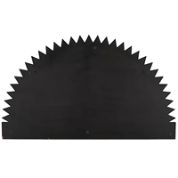 Smart Art Holzschnitzerei Kingsize-Bett mit handbemaltem Halb-Sonnen-Bettkopfteil, braun gewaschen, antikem Finish, technisch gefertigtes Schlafzimmermöbel