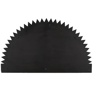 Cabecero de Cama King Size de Madera de Ingeniería con Tallado Artístico Inteligente, Pintado a Mano, Diseño de Medio Sol, Acabado Marrón Envejecido y Decoración Tallada a Mano - Product Image 5