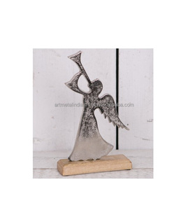 En aluminium Arbre De Noël Avec Socle En Bois Nouveau Look En Étoile De Noël Pour la Décoration De Noël Ornements En Métal Pour Festival Décor - Product Image 4