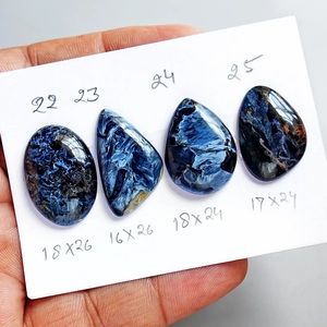 Pietersite bleue cabochon naturelle à dos plat, pierres précieuses en vrac pour la fabrication de bijoux, pour l'argenterie - Product Image 5