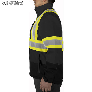 2026 <b>High</b> <b>Visibility</b> Reflective Safety Black Color Durable Outdoor Workwear <b>High</b> <b>Visibility</b> Reflective Tape Waterproof <b>Jackets</b> - Product Image 4