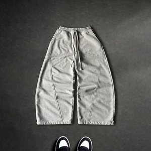 Pantalones Deportivos Blancos con Logotipo Personalizado Bordado, Pantalones de Felpa Gruesa, Fabricante OEM ODM - Product Image 1