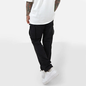High Quality Men's <b>Black</b> Cargo Pants Elastic Waist Multiple <b>Pockets</b> Casual Cotton <b>Trousers</b> Breathable Straight Fit Spring Style - Product Image 5