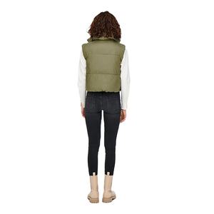 Chaqueta Corta Personalizada de Estilo Urbano para Mujer, Diseño Liso, Chaqueta sin Mangas para Mujer, Ajuste Regular, Cómoda y Resistente - Product Image 4
