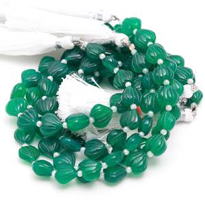 ลูกปัดหินออนิกซ์สีเขียวธรรมชาติแกะสลักรูปหัวใจขนาด 9-10 มม. ลูกปัดพลอยแกะสลักด้วยมือสำหรับทำเครื่องประดับ ลูกปัดออนิกซ์แกะสลักพลอย 8 นิ้ว - Product Image 3