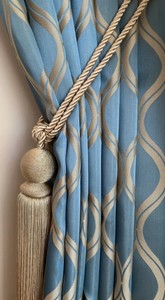 <b>Curtain</b> Tie Backs: Natural Rope & Cotton Tassel Tiebacks - Product Image 2