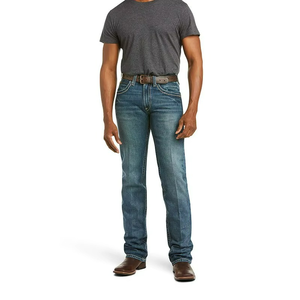Jeans de Mezclilla de Corte Relajado para Hombre, para Vestir Informal y Moda Urbana Contemporánea - Product Image 1