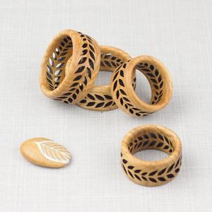 Juego de Servilleteros de Madera Hechos a Mano de Lujo para Mesa de Comedor, Accesorios de Decoración para Bodas y Fiestas, Colección Premium - Product Image 4