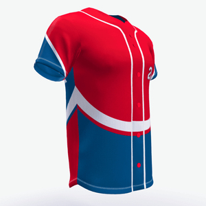 Camiseta de béisbol transpirable para hombre, azul claro con rayas finas, corte regular, manga corta. - Product Image 5