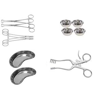 Kit d'outils chirurgicaux généraux pour appendicectomie et interventions abdominales mineures Azicon : rétracteurs, pinces, ciseaux - Product Image 4