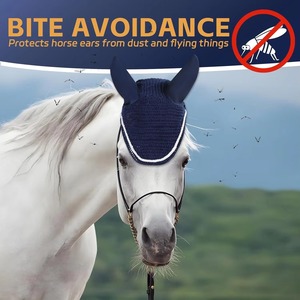 Couvre-oreilles pour chevaux et filets anti-mouches équestres - Logo personnalisé, néoprène, couleurs personnalisées, tailles et emballages personnalisés, vente en gros - Product Image 5