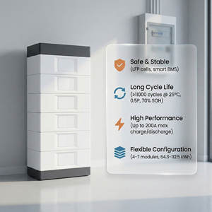 Banco de Baterías Modular de Almacenamiento de Energía de Alto Voltaje 64-112kWh LiFePO4 200A, Gabinete Apilable, CAN RS485, Solución Personalizada - Product Image 4