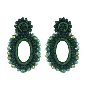 ต่างหูปักลูกปัดสีแดงและสีน้ำเงิน ดีไซน์คุณภาพเยี่ยม ทำด้วยมือสำหรับเด็กผู้หญิง จากอินเดีย โดย MD HANDICRAFTS - Product Image 2