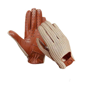 ถุงมือขับรถหนังแกะหน้าหนาวแบบคลาสสิกสำหรับผู้ชาย ผลิตตามสั่งจากโรงงาน รองรับหน้าจอสัมผัส - Product Image 5