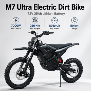 Motocicleta Todoterreno Eléctrica M7Ultra 72V 2800W con Potencia Máxima de 7000W y Batería de Litio de 25Ah para Adultos, Fábrica OEM - Product Image 1