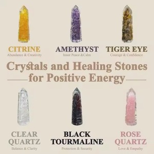 Hot Selling Polished Orgonite Obelisk Wholesale Natural Gemstone Chips PENCIL Shape Reiki Massage Orgone <b>Wand</b> Point Carved - Product Image 3
