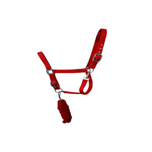 Harnais de cheval en cuir et nylon de qualité supérieure avec garniture beige, équipement équestre - Product Image 2