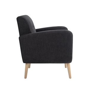 Sillón Individual de Estilo Moderno de Mediados de Siglo con Patas de Madera de Caucho y Tapicería de Tela para Sala de Estar - Product Image 4