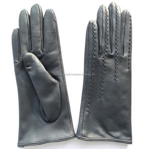 <b>Men</b> <b>Real</b> Sheepskin Leather Thermal Plain Winter Motorcycle Gloves Keep Warm Cycling Outdoor <b>Black</b> - Product Image 3