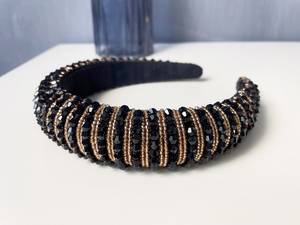Custom Made Beaded Embroidered Sequined Eco-Friendly <b>Wedding</b> <b>Hair</b> <b>Bands</b> for Resale - Product Image 5