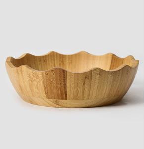 Tazón de ensalada de madera estilo americano, tazones para mezclar frutas, ensaladas, comida o pasta, tazones para servir, para vajilla de cocina, uso en hoteles. - Product Image 3