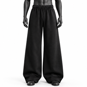 Unisex Heavyweight Cotton Wide Leg Sweatpants Loose Fit Casual Athletic <b>Trousers</b> Custom Logo Wholesale - Product Image 1