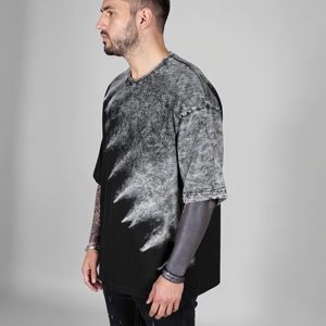Private Label <b>Men's</b> T-Shirt Manufacturer 100% Cotton Oversized Short Sleeve Vintage Eco-Friendly Drop Shoulder Custom Printing - Product Image 2