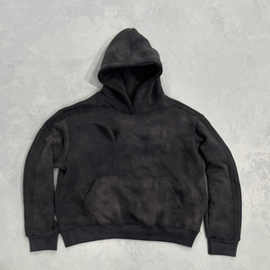 Conjunto de Sudadera y Pantalones Deportivos con Efecto Desgastado, Oversize, de Algodón Grueso, Dos Piezas, Ropa Deportiva Informal Personalizable - Product Image 2