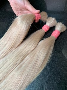 ผมสีบลอนด์ดึงคู่สุดจํานวนมากบริสุทธิ์เวียดนามมนุษย์ผมกระดูกตรงหยักราคาขายส่งโดยไม่มีการแปรรูปสารเคมี - Product Image 4