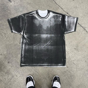 T-shirt Homme Oversize Personnalisé 100% Coton Uni Respirant Streetwear Fabricant de Vêtements OEM Marque Privée - Product Image 3