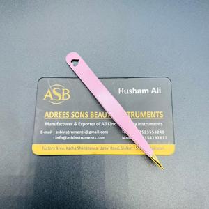 Pinzas de depilar puntiagudas de acero inoxidable color oro rosa, pinzas de acero inoxidable con diseño de corazón rosa, pinzas ultraafiladas. - Product Image 5