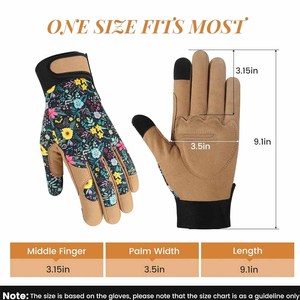 Guantes de Jardinería para Mujer, Resistentes a Pinchazos y Espinas, Protección para las Manos de Cuero Sintético, Guantes de Jardín Duraderos - Product Image 4