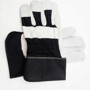Guantes de Trabajo de Cuero, Negros y Blancos, ANSI/ISEA, Nivel de Corte 1, Ligeros, Resistentes a la Abrasión, de Uso General, con Orificio para el Pulgar - Product Image 2