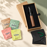 Inhaler Aroma Tanpa Asap Gaya Bambu Label Pribadi Bebas Baterai Dapat Digunakan Kembali Tongkat Kayu Inti Kapas Beraroma